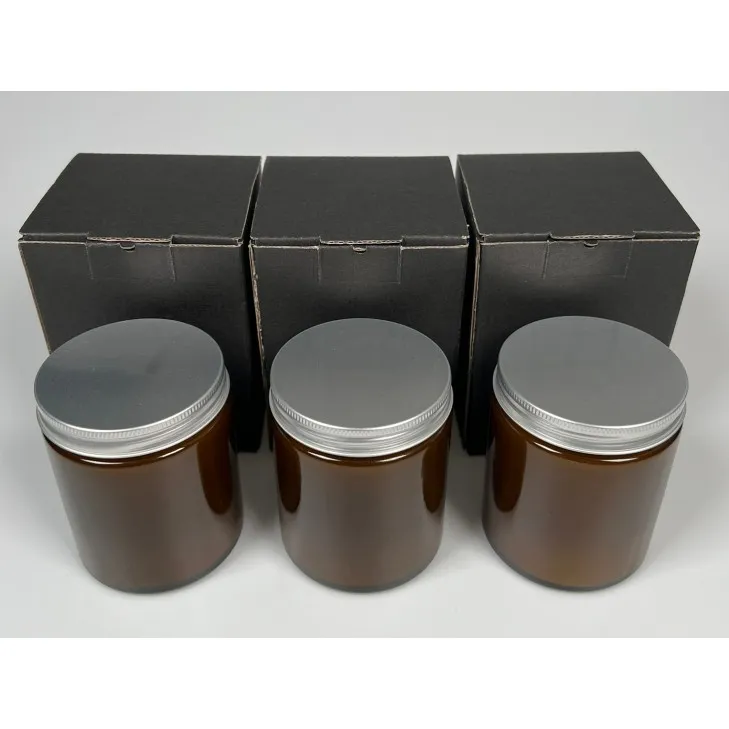 Świeca sojowa zapachowa w szkle brązowym  - bawełniany knot 180 ml